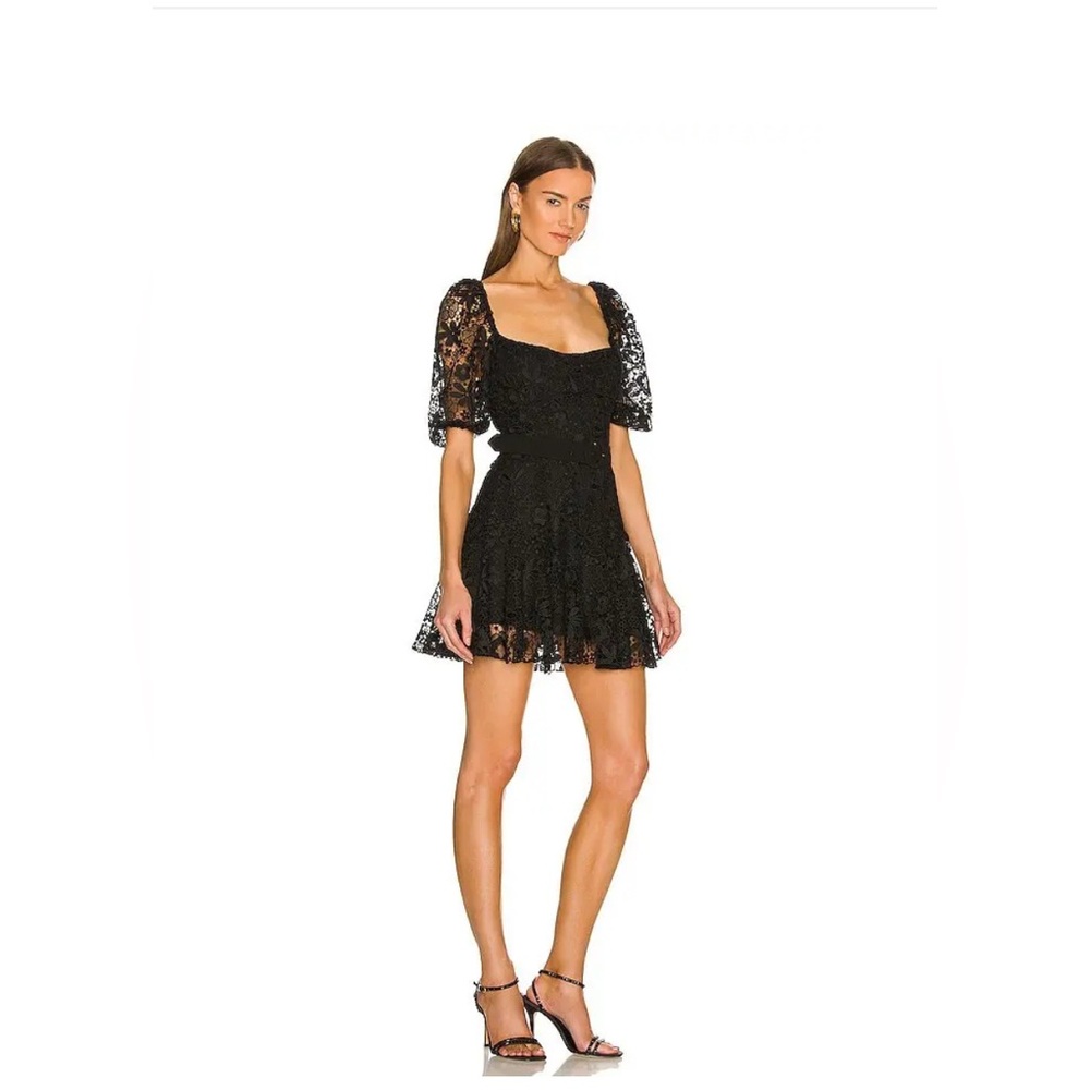 Karina Grimaldi MELANI Revolve Black Floral Lace Dress Sz XS - Picture 6 of 15